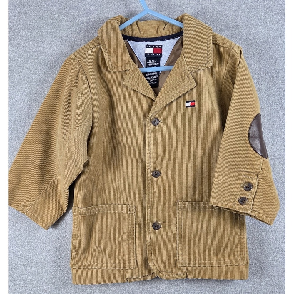 Tommy Hilfiger Baby 18-24 Months Corduroy Sport Coat Blazer‎ Elbow Patches Brown